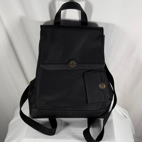 Tommy Hilfiger Black Backpack with Pouch - Picture 1 of 7